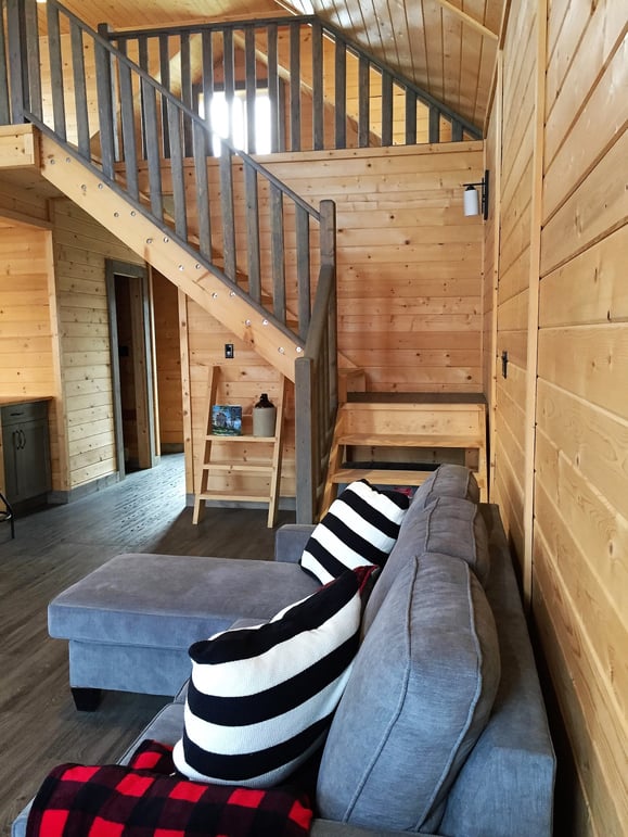 inside view of a wooden house