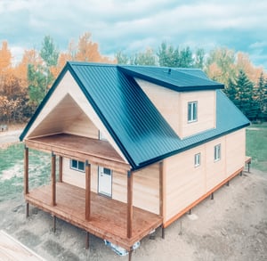 a wooden house