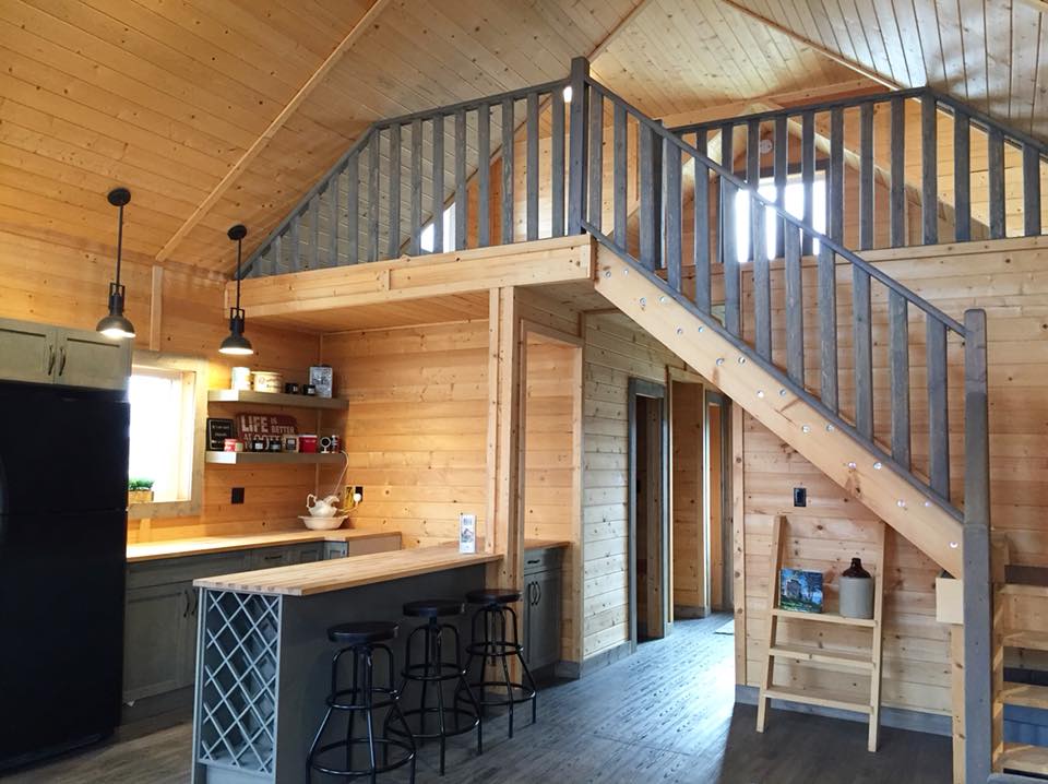 inside view of a wooden house